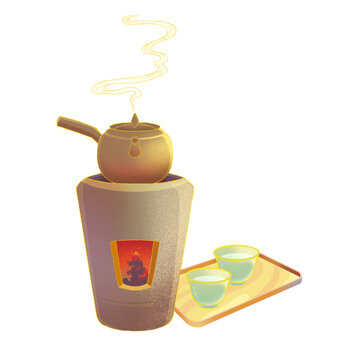國潮風(fēng)圍爐煮茶