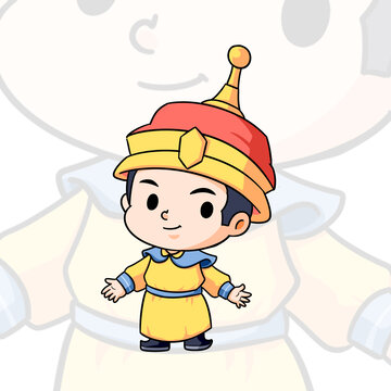 卡通可愛Q版皇帝