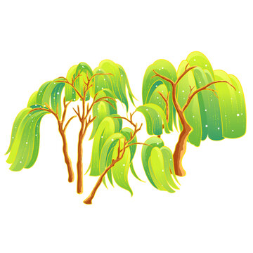 國潮風(fēng)柳樹