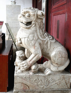 桐城文廟石獅