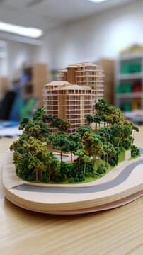 現(xiàn)代住宅小區(qū)建筑模型