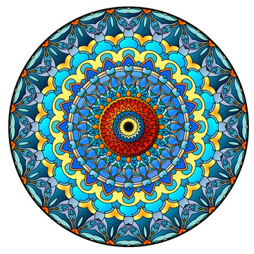 教堂圓形玻璃花窗