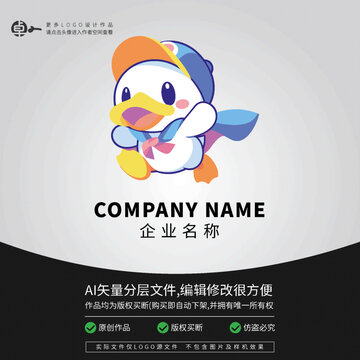 超人卡通LOGO科技鴨