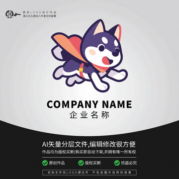 LOGO科技超人狗卡通