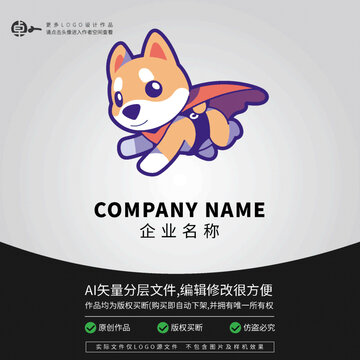 狗卡通超人LOGO科技