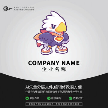 科技超人LOGO卡通鷹