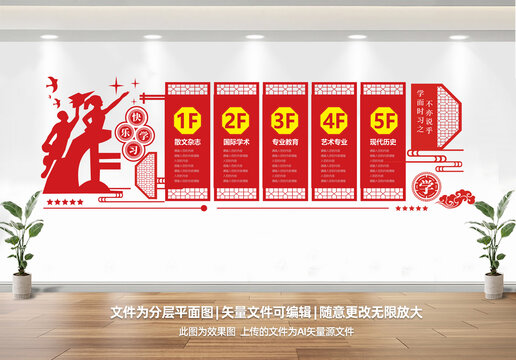 校園文化墻快樂學習