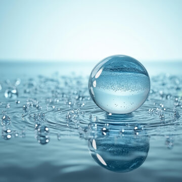 水球漣漪中的靜謐