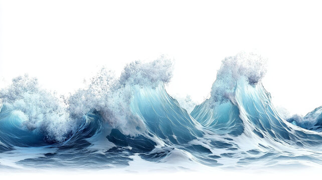 洶涌澎湃的海浪圖