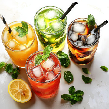 多種冰鎮(zhèn)飲料組合