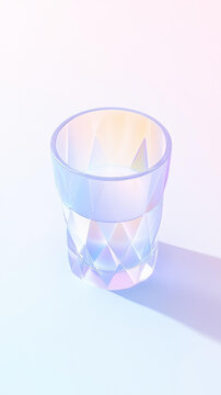 夢(mèng)幻漸變色幾何玻璃杯