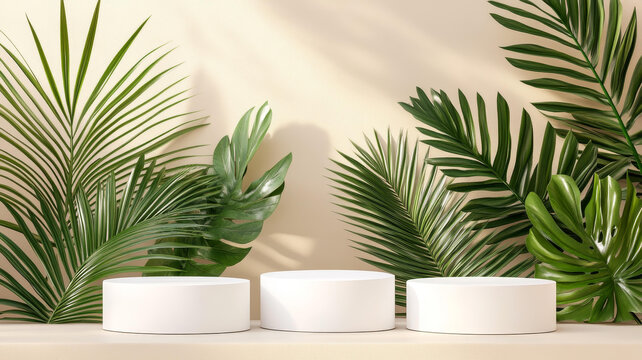 簡約植物展臺背景圖