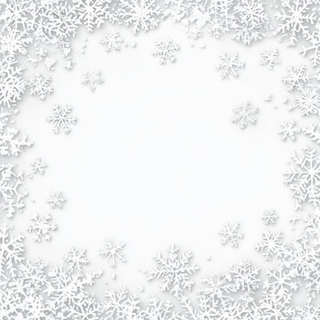 冬日雪花邊框設(shè)計(jì)