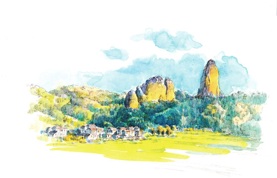 湖南省邵陽(yáng)市崀山水彩