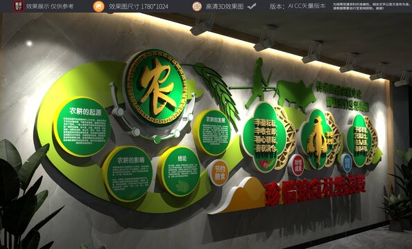 農(nóng)耕文化珍惜糧食文化墻