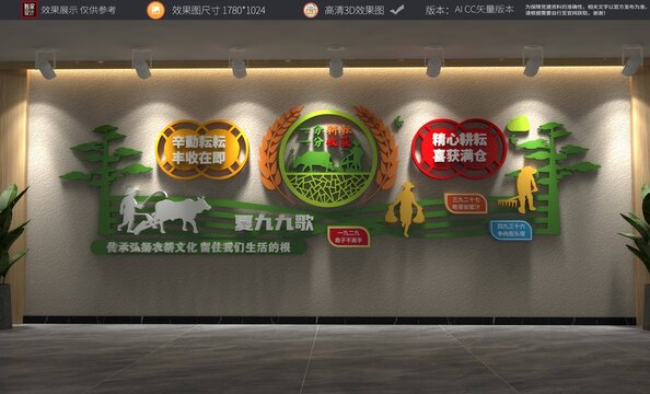 農(nóng)耕文化農(nóng)業(yè)豐收文化墻