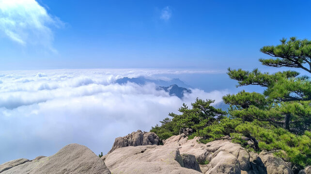云海之上高峰美景