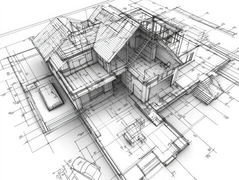現(xiàn)代房屋建筑設(shè)計圖紙