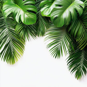 熱帶植物葉子背景圖