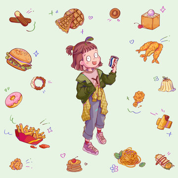 金色的西式小吃