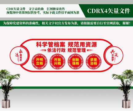 依法治檔文化墻