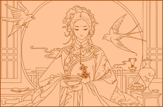 燕窩插畫