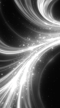 抽象光線軌跡與星光背景圖