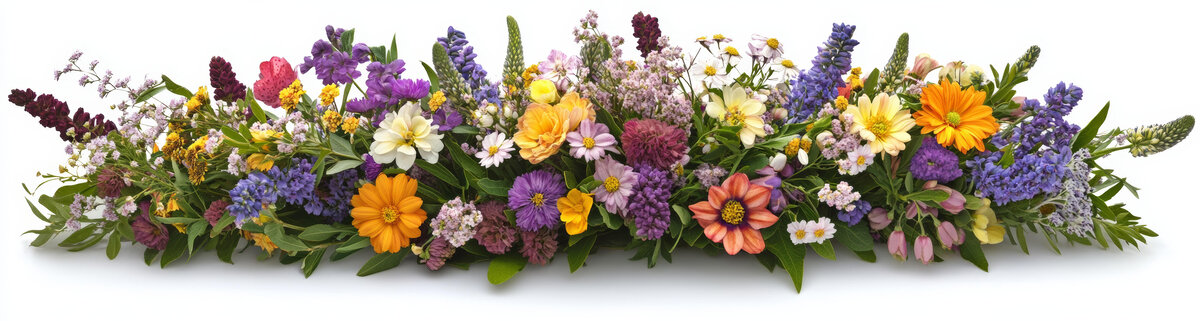 色彩繽紛的花藝作品