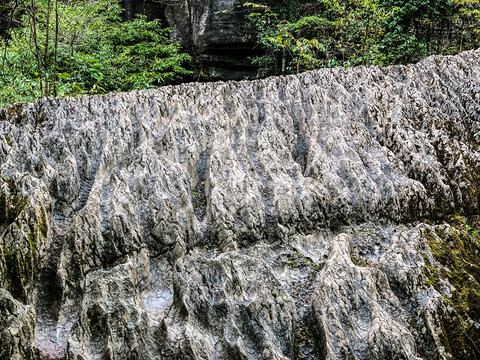 中國湖北恩施梭布埡石林旅游風光