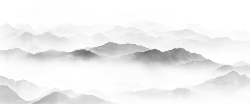 水墨山水背景墻