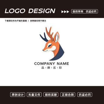 梅花鹿logo標(biāo)志