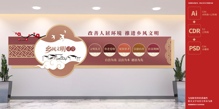 鄉(xiāng)風(fēng)文明建設(shè)展板文化墻