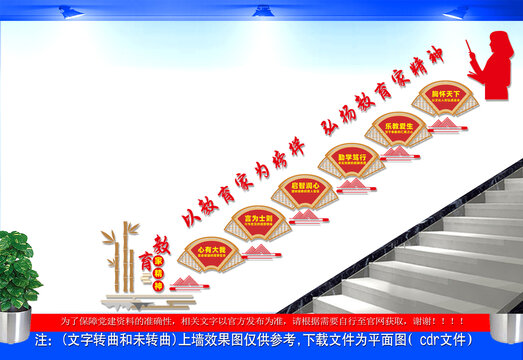 教育家精神樓道文化墻