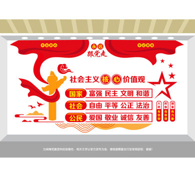 核心價(jià)值觀黨建墻