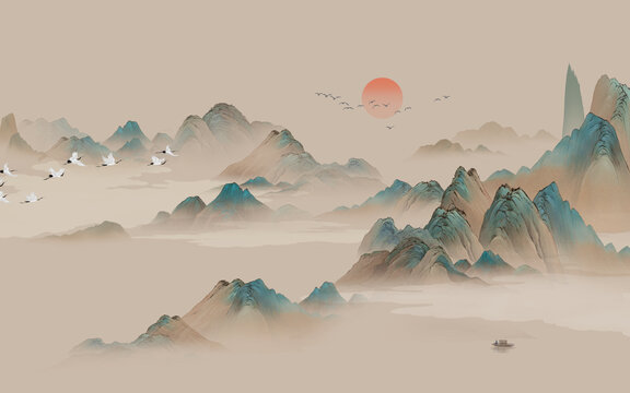 水墨山水畫