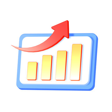 3D金融理財(cái)立體柱狀圖免摳元素