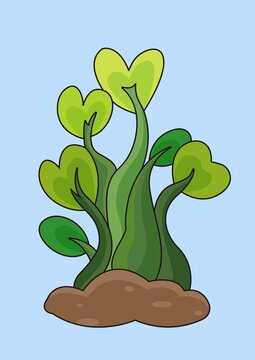 綠色樹木插畫