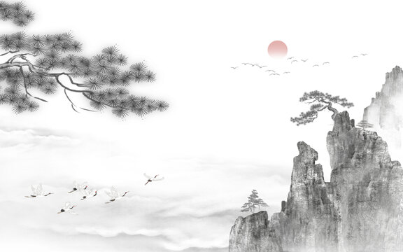 松鶴圖