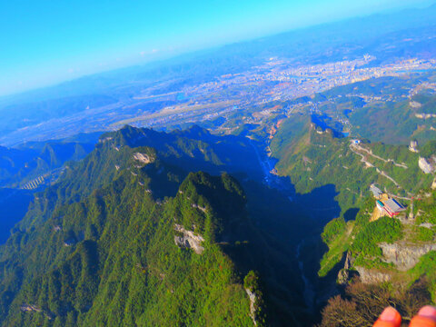 中國湖南張家界天門山旅游風光