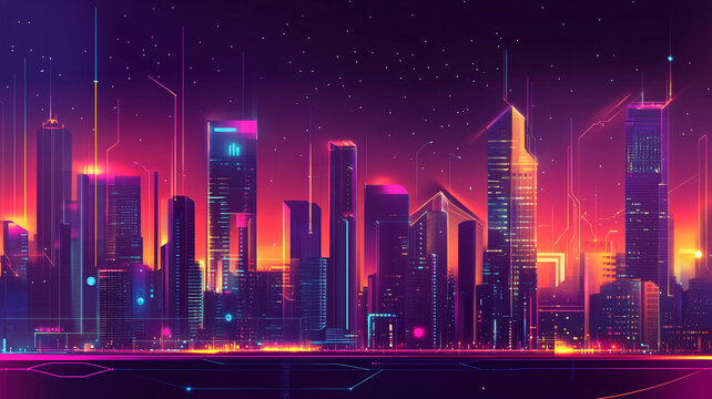 紫色科技城市