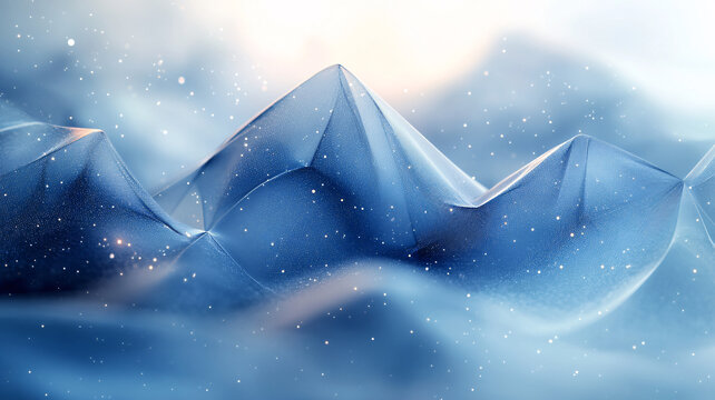 夢幻抽象雪山