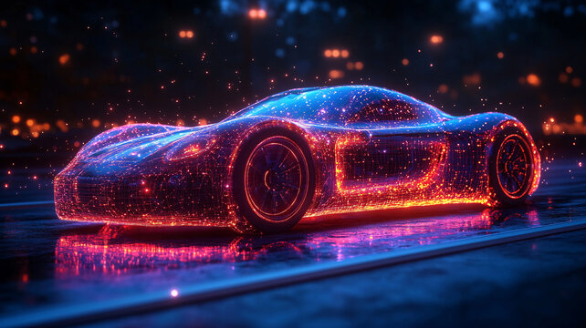 發(fā)光的車酷炫車