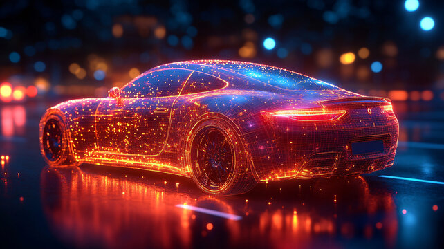 發(fā)光的車酷炫車