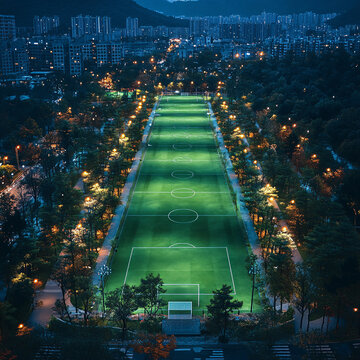 青春足球場夜景