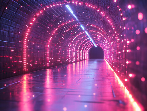 唯美燈光隧道