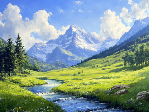寬屏風(fēng)景畫