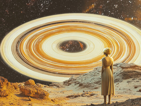 星環(huán)行星的夜空