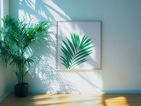 植物與窗影