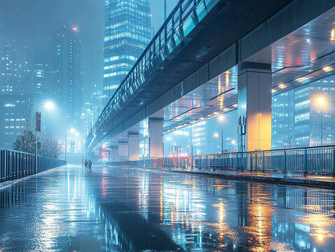 雨夜天橋