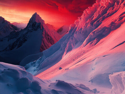 紅色雪山